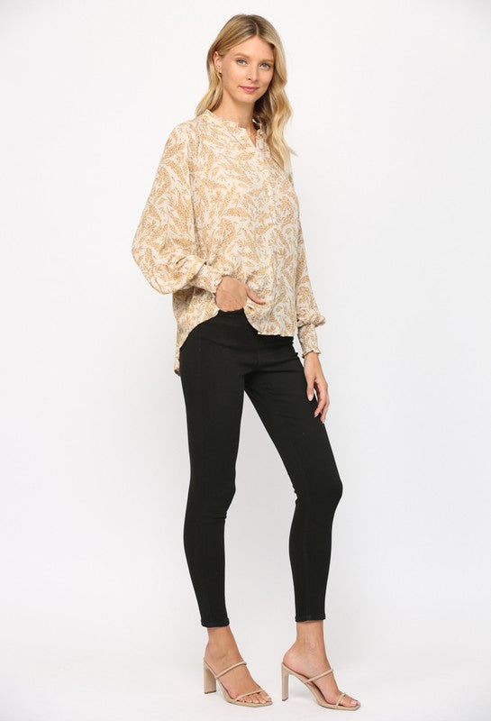 The Darby Kat Floral Button Down