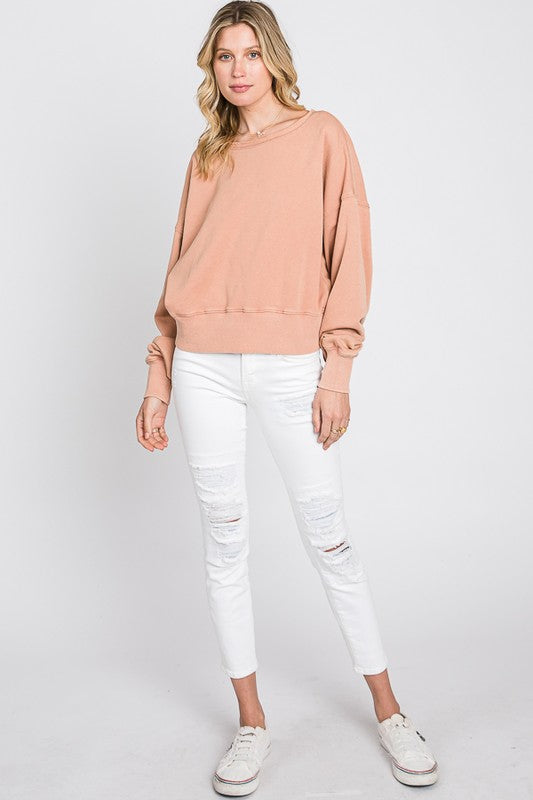 The Blythe Drop Shoulder Pullover