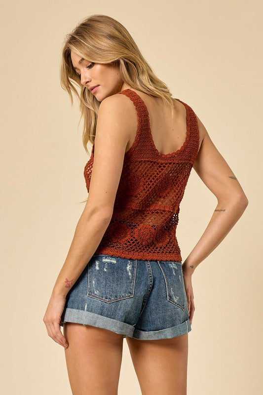 The CoCo Crochet Sleeveless Top