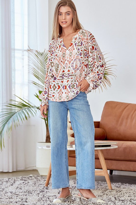 The Bella Case Printed Blouse