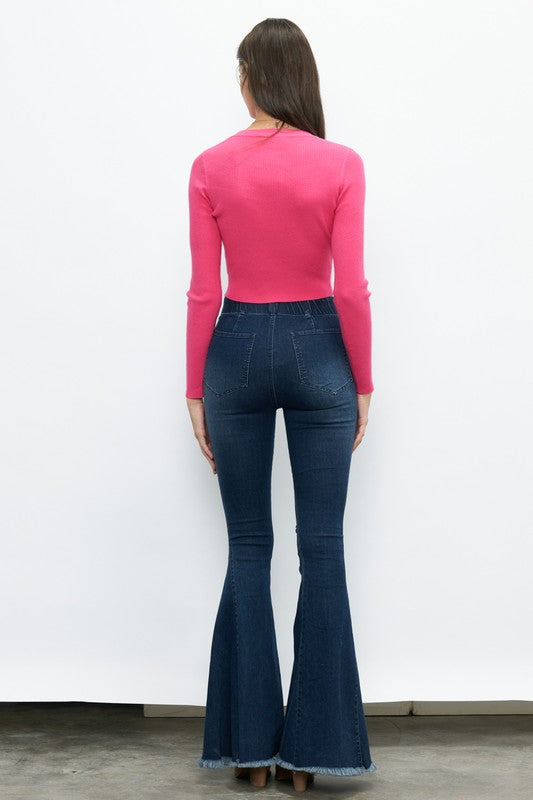 The Espen Kat Ribbed Spring Sweater Crop