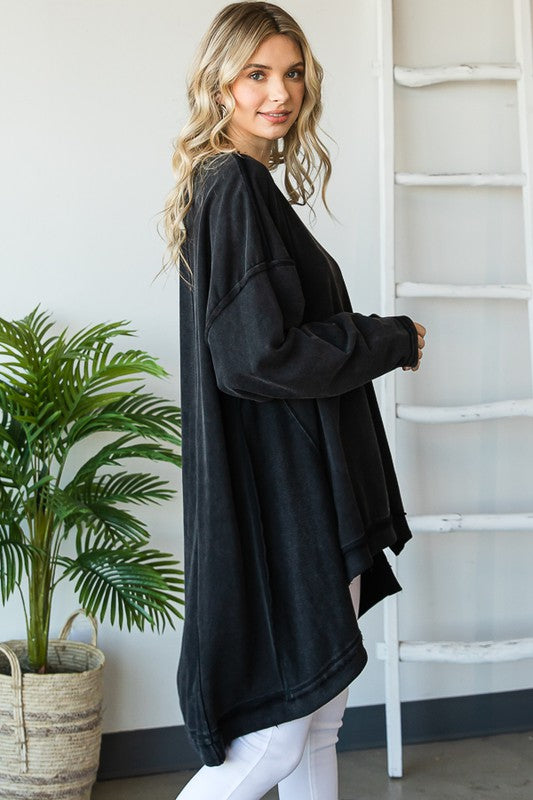 The Tempe Kat Oversized Mineral Washed Pullover