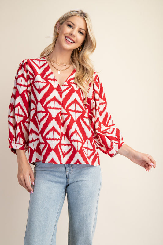 Gigi Kat Bold Pattern Blouse