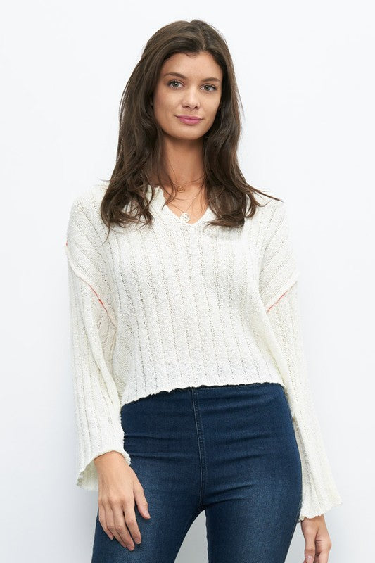 The Everhart Box Fit Ribbed Spring Sweater