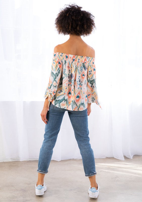 The Candor Boho Off The Shoulder Blouse